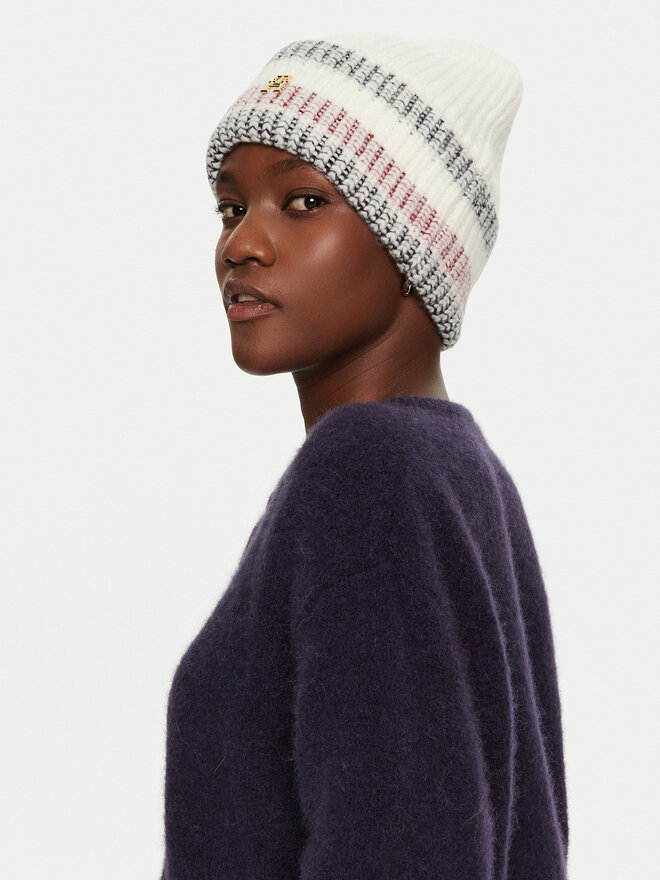 Tommy Hilfiger Gorro Tommy Hilfiger Th Varsity Ski AW0AW16636 Écru