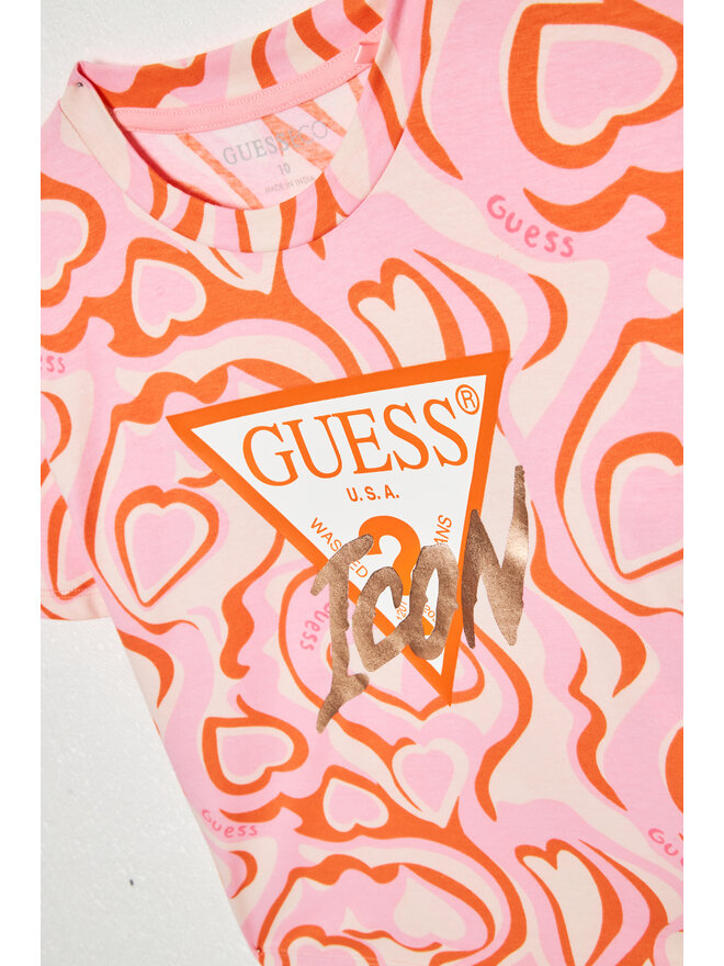 Guess Guess Camiseta J3YI17 K6YW3 De color Boxy Fit