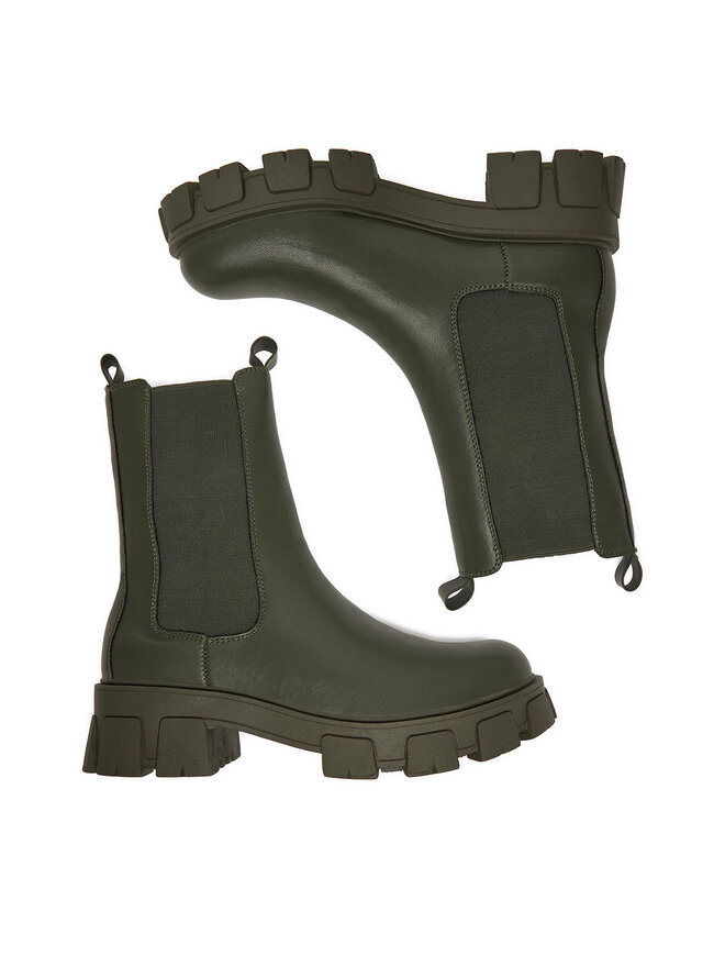 DeeZee Kotníková obuv s elastickým prvkem DeeZee 12837-22 Khaki