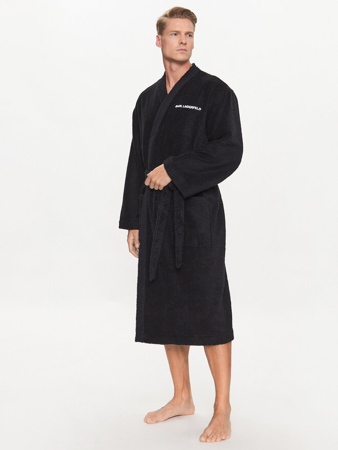 KARL LAGERFELD KARL LAGERFELD Bademantel Ikonik 230M2185 Schwarz