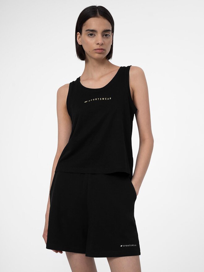 4F 4F Τοπ 4FSS23TTSHF567 Μαύρο Regular Fit