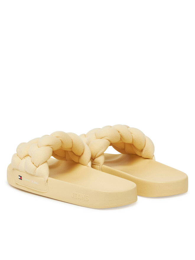 Tommy Jeans Şlapi Tommy Jeans Tjw Braided Slide EN0EN02764 Galben
