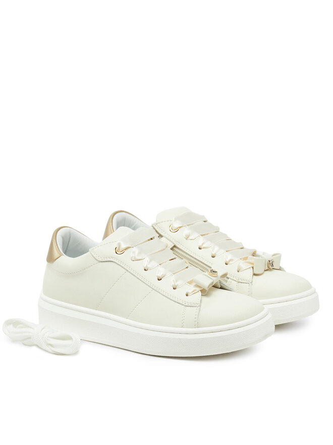 Calvin Klein Jeans Сникърси Calvin Klein Jeans Low Cut Lace-Up Sneaker V4A9-83047-0214 S Бял