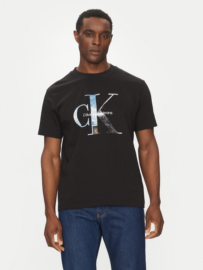 Calvin Klein Jeans Calvin Klein Jeans Camiseta Photo Monogram J30J327483 Negro Regular Fit