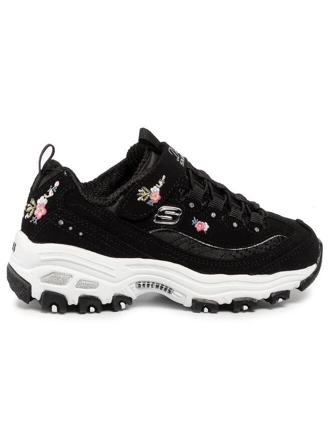 Skechers bright blossoms black hot sale