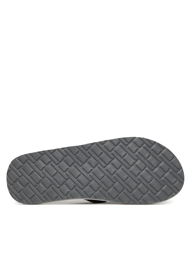 Tommy Hilfiger Zehentrenner Tommy Hilfiger Patch Hilfiger Beach Sandal FM0FM05804 Schwarz