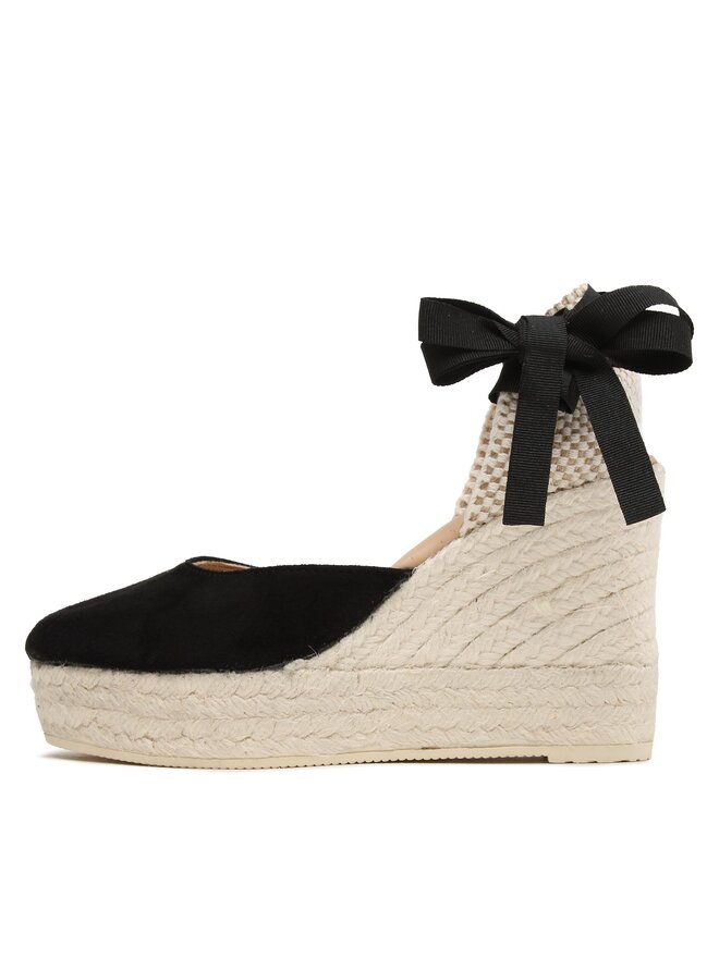 Manebi Еспадрили Manebi Wedge Espadrilles K 1.0 WV Черен