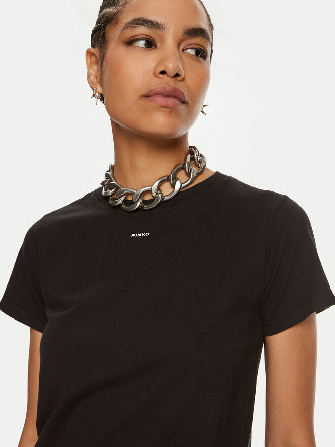 PINKO Pinko T-Shirt Basico 100373 A228 Μαύρο Regular Fit