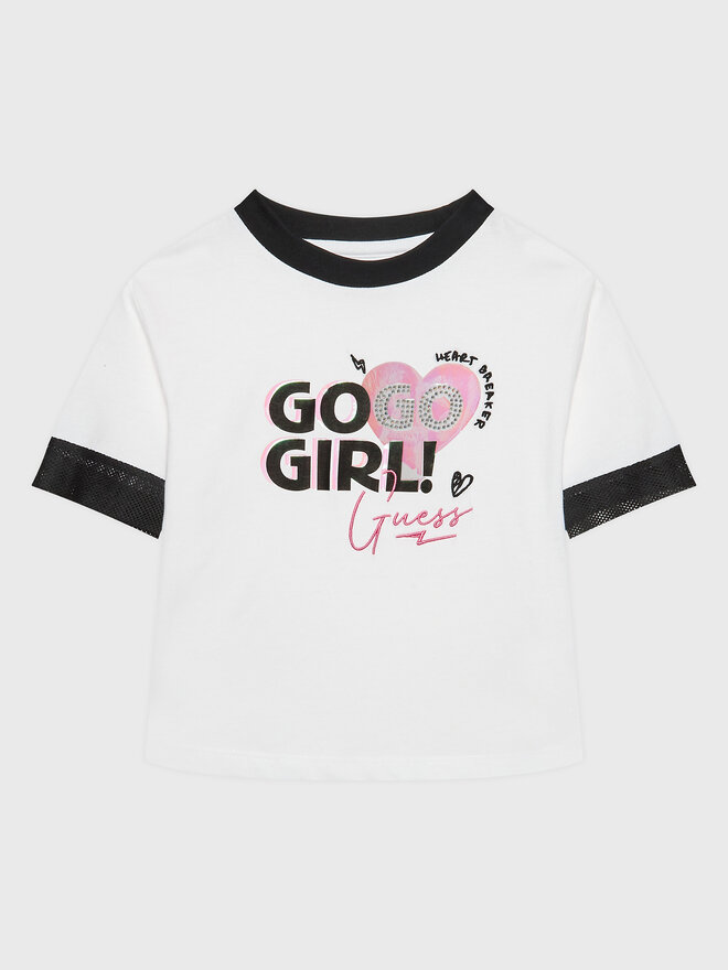 Guess Guess Marškinėliai J3RI08 KB7T0 Balta Regular Fit