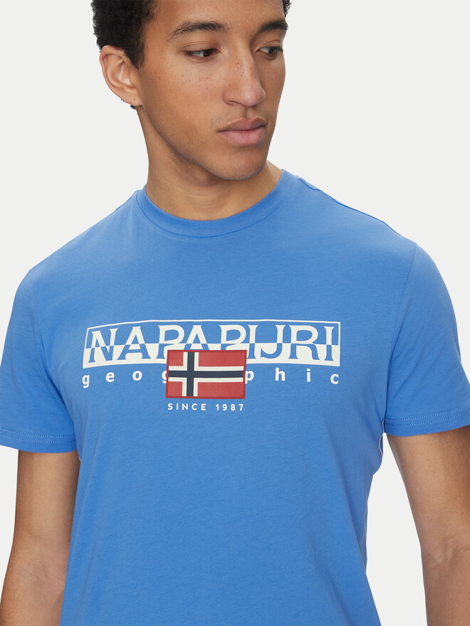 Napapijri Napapijri Marškinėliai S-Aylmer NP0A4HTO Mėlyna Regular Fit