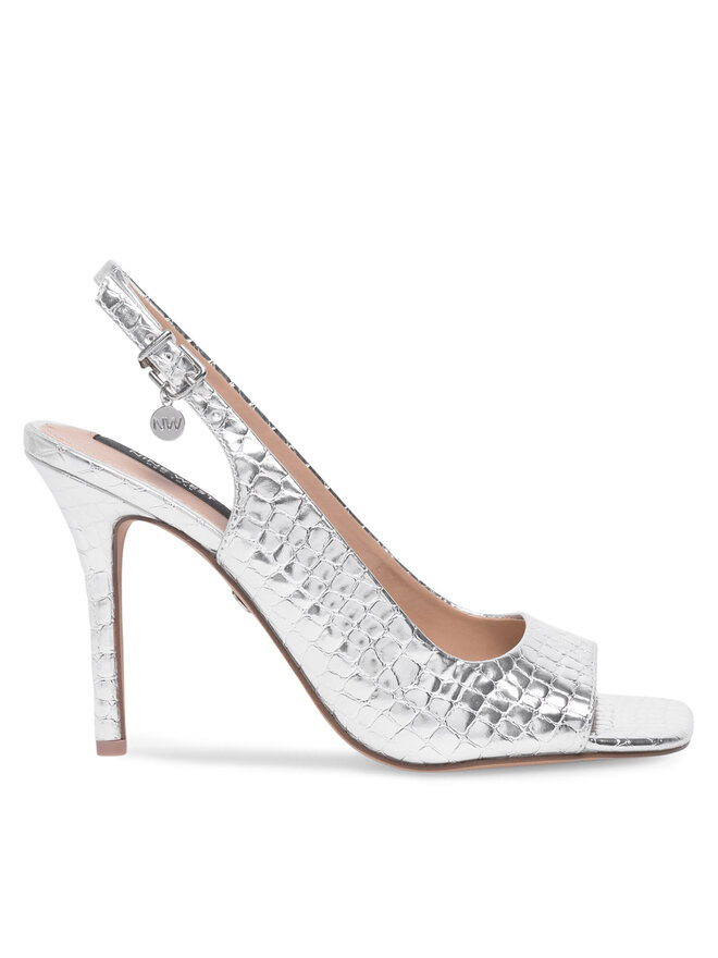 Nine West Sandały Nine West FF-1065 Srebrny
