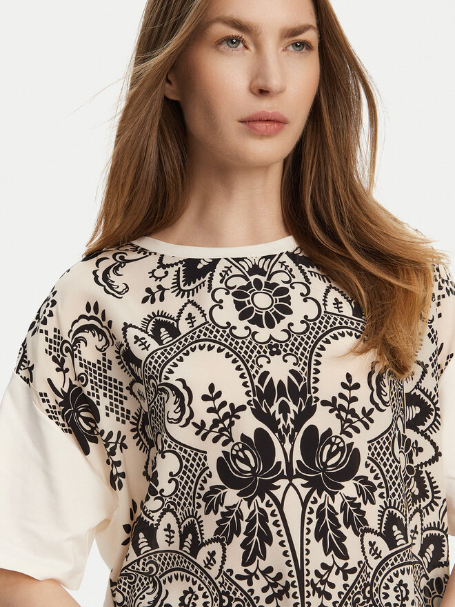 Weekend Max Mara Weekend Max Mara Camiseta Pampas 2515941082 Beis Relaxed Fit