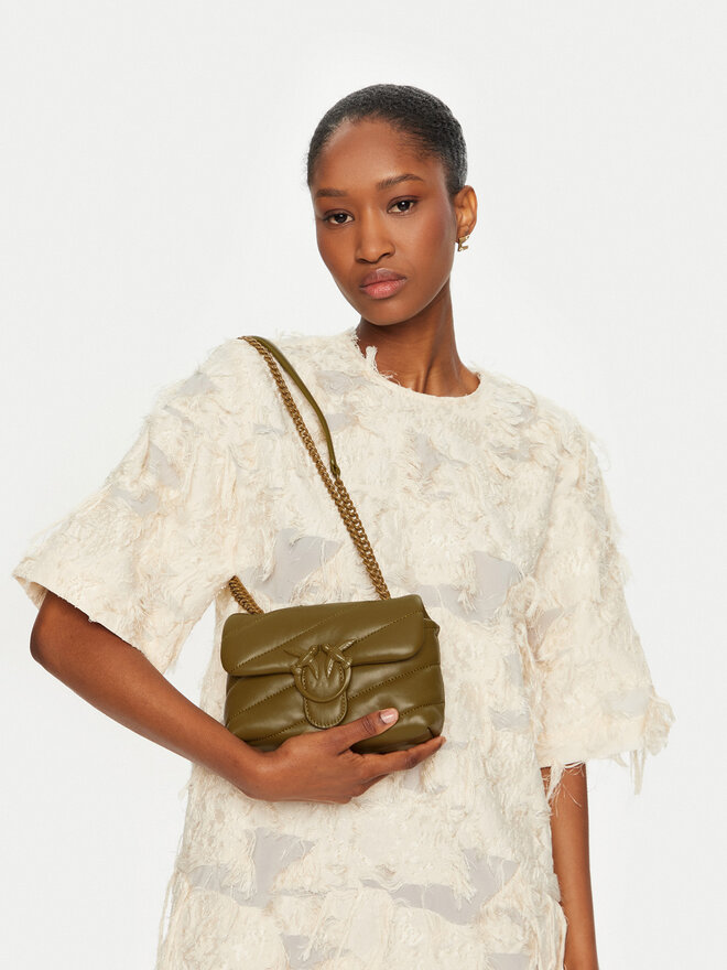 PINKO Handtasche Pinko Love Puff Baby Cl AI 24-25 PLTT 100040 A1JO Braun