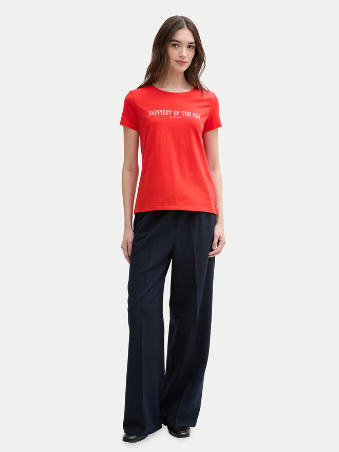 Tom Tailor Denim Tom Tailor Denim Camiseta 1045417 Rojo Regular Fit