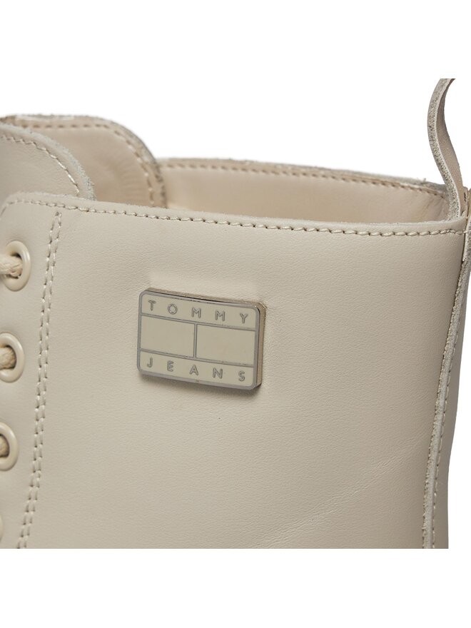Tommy Jeans Žygio batai Tommy Jeans Tjw Chunky Leather Boot EN0EN02503 Smėlio