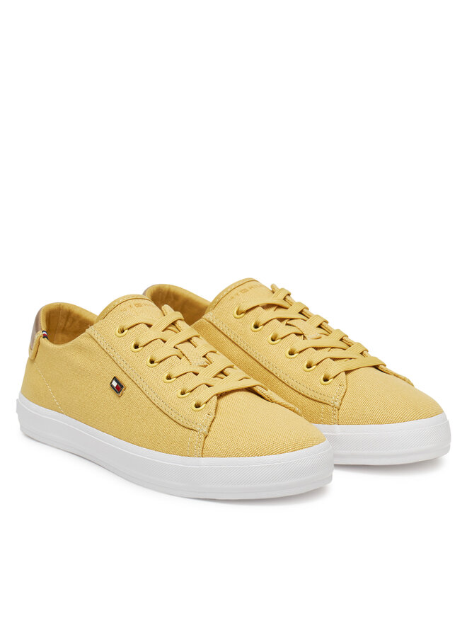 Tommy Hilfiger Tenisówki Tommy Hilfiger Vulc Canvas Lace Up Sneaker FW0FW08647 Żółty