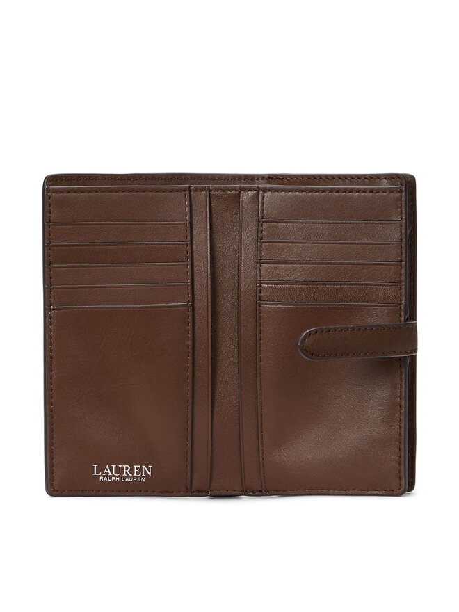 LAUREN RALPH LAUREN Duży Portfel Damski LAUREN RALPH LAUREN 432915358006 Brązowy