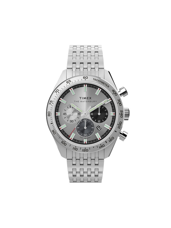 Timex Ρολόι Timex Waterbury TW2Y18700 Ασημί
