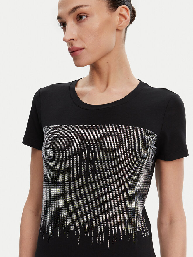 Fracomina Fracomina Camiseta FP25ST3002J449N4 Negro Regular Fit