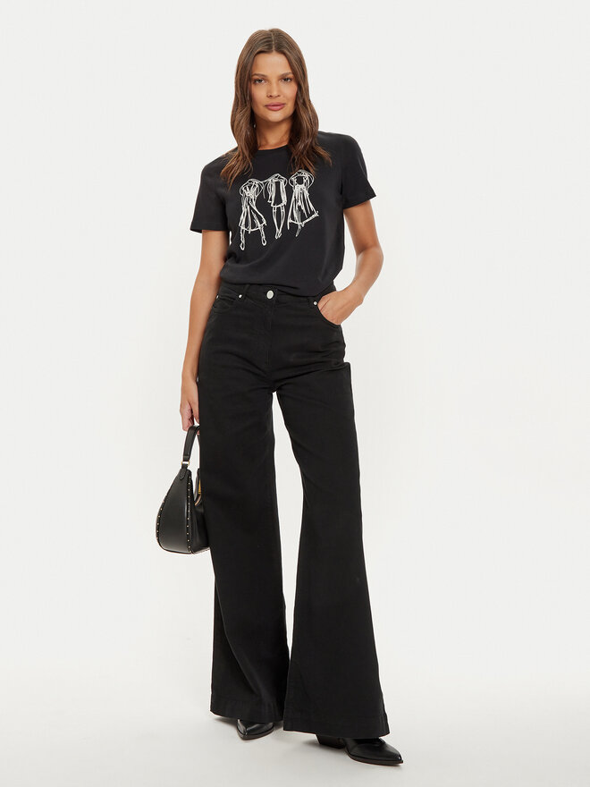 Vero Moda Vero Moda Marškinėliai Romy 10320297 Juoda Regular Fit