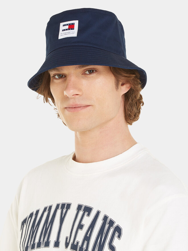 Tommy Jeans Kapelusz Tommy Jeans Tjm Modern Patch Bucket Hat AM0AM12018 Granatowy