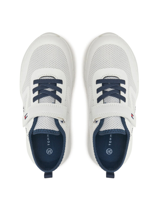 Tommy Hilfiger Αθλητικά Tommy Hilfiger Low Cut Lace-Up/Velcro Sneaker T1B9-33868-1756 S Λευκό