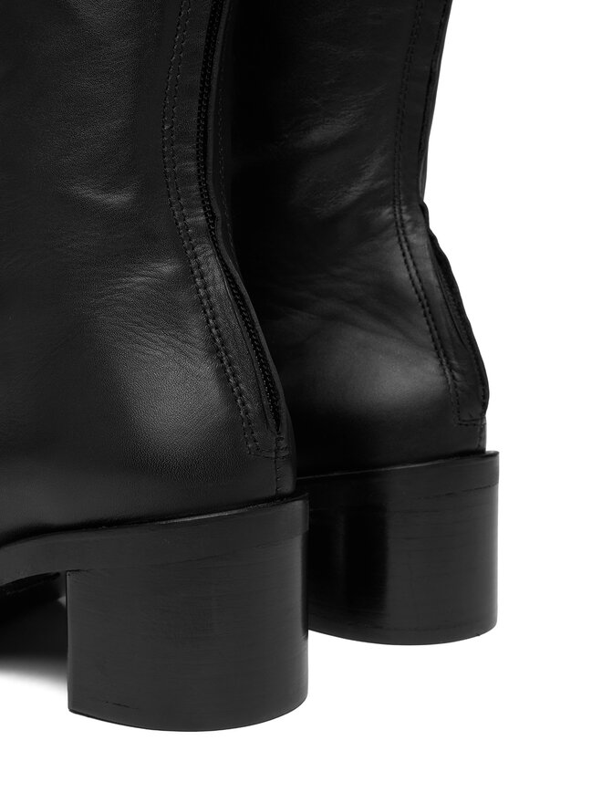 Calvin Klein Stiefel Calvin Klein Block Heel Knee Boot Lth HW0HW02812 Schwarz