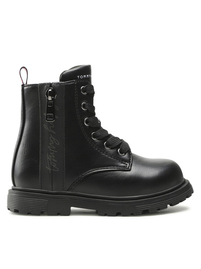 Tommy Hilfiger Туристически oбувки Tommy Hilfiger Lace-Up Bootie T1A5-32370-1355 S Черен