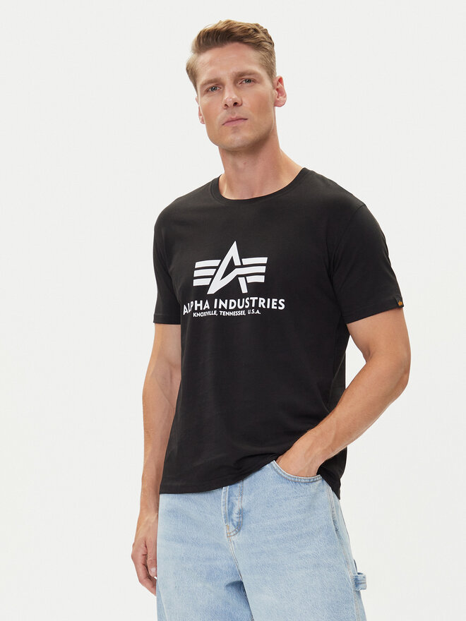 Alpha Industries Alpha Industries T-Shirt Basic T-Shirt 100501 Schwarz Regular Fit