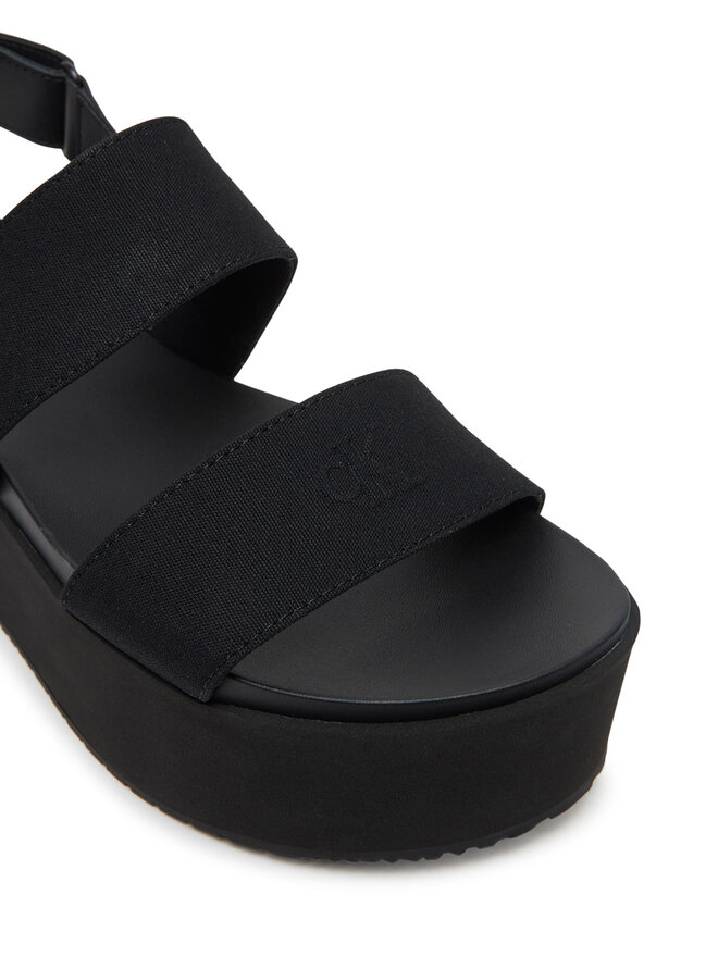 Calvin Klein Jeans Sandały Calvin Klein Jeans Flatform Sandal Sling In YW0YW01788 Czarny