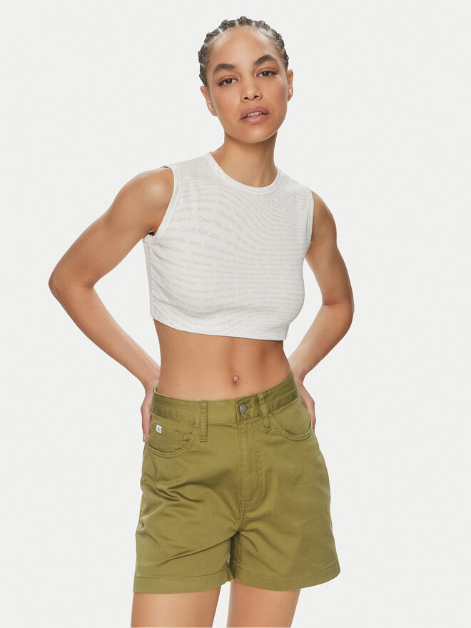 Calvin Klein Jeans Calvin Klein Jeans Top J20J223163 Weiß Slim Fit