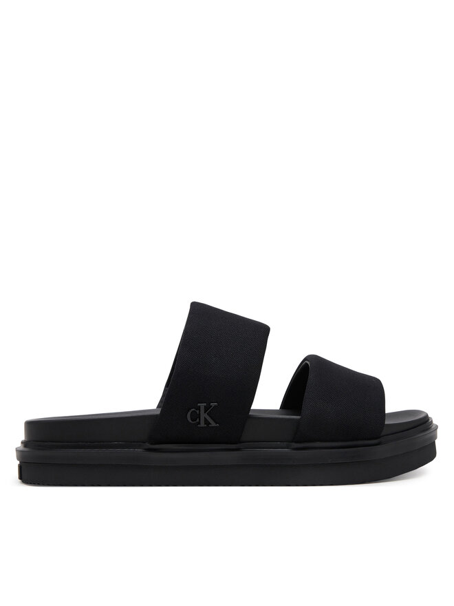 Calvin Klein Jeans Chanclas Calvin Klein Jeans Flat Molded Dbl Bar Sandal Cv YM0YM01222 Negro