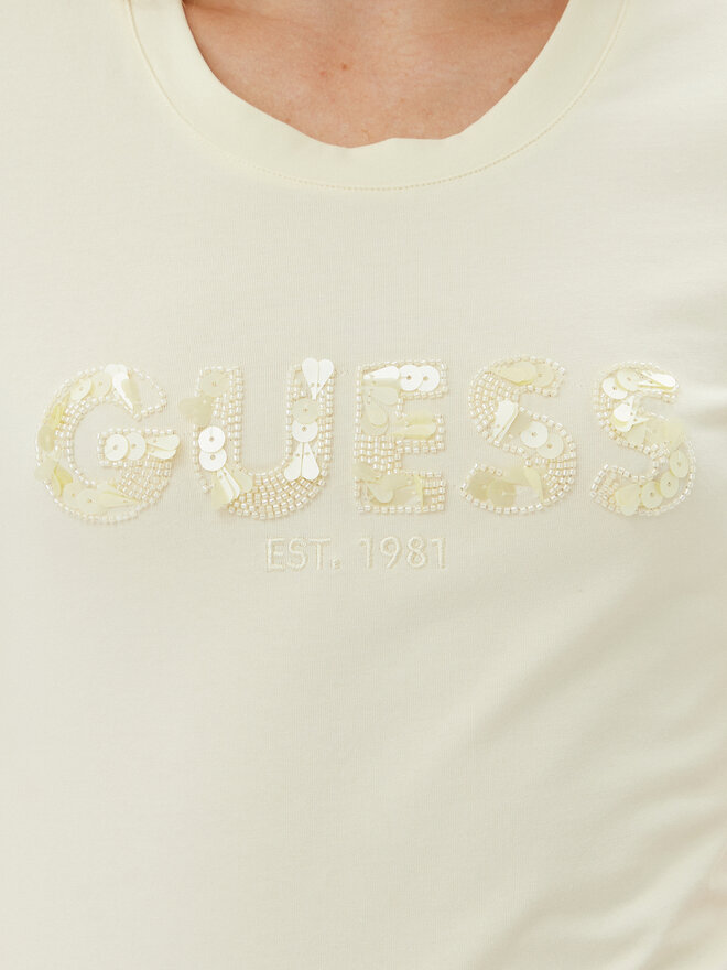 Guess Guess Футболка W5GI17 J1314 Жовтий Slim Fit