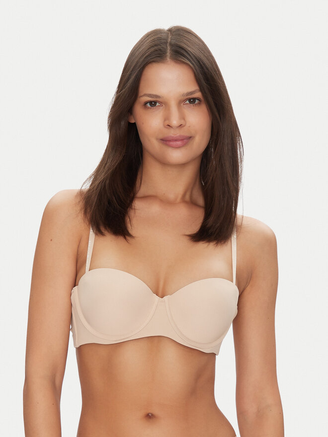 Tommy Hilfiger Tommy Hilfiger Бюстгальтер бардотка UW0UW05378 Бежевий