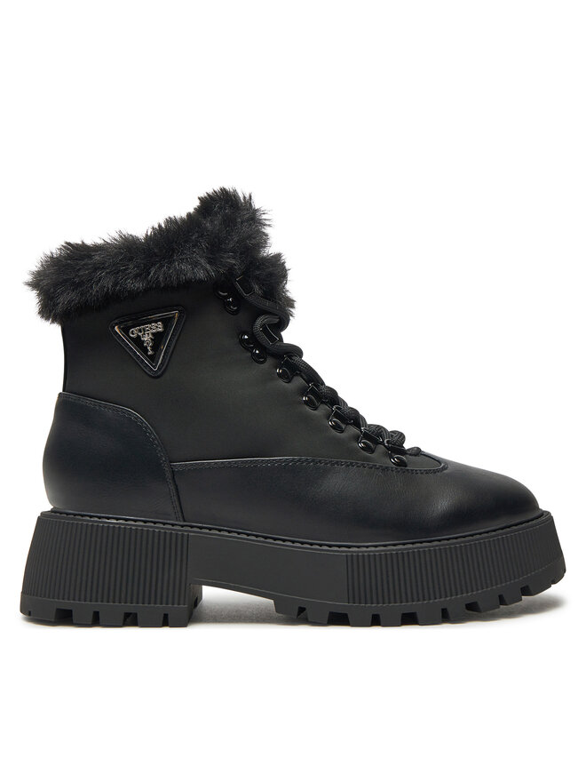 Guess Trapper stila apavi Guess Rezim FLFREZ ELE10 Melns