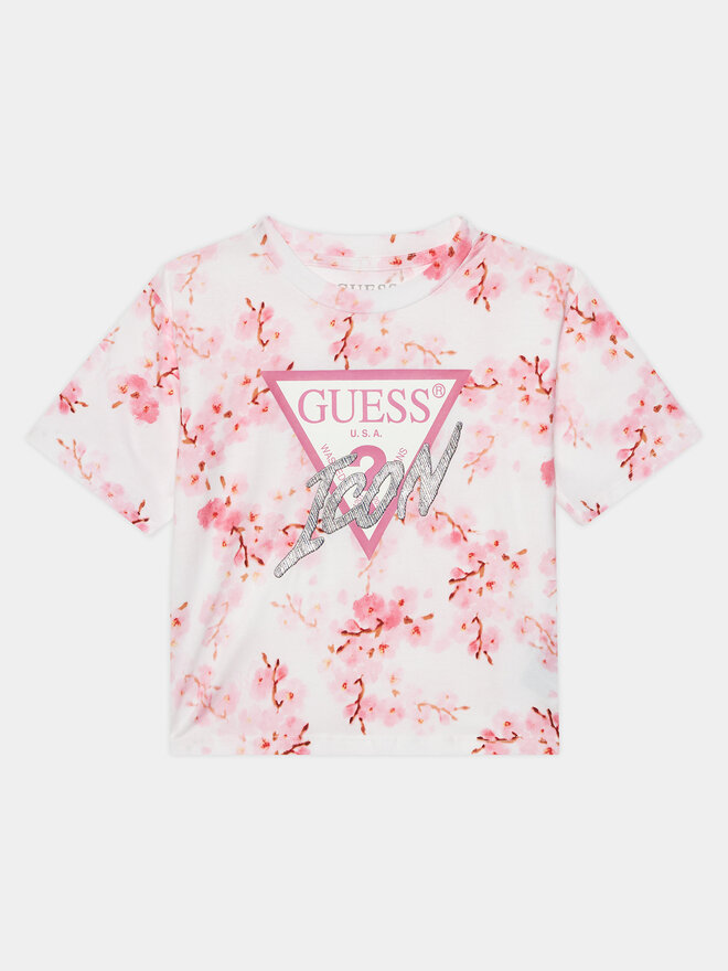 Guess Guess Marškinėliai J4RI06 K6YW3 Rožinė Boxy Fit