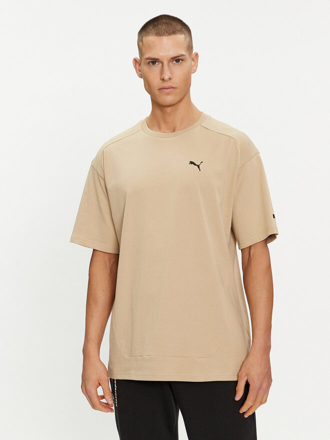 Puma Puma Marškinėliai Rad/Cal 678913 Smėlio Relaxed Fit