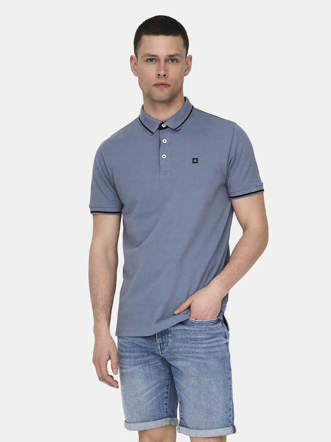 Only & Sons Only & Sons Pólóing Fletcher 22024827 Kék Regular Fit