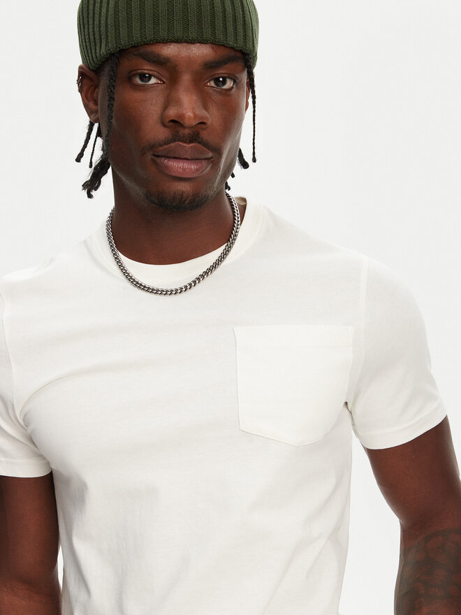 Robe di Kappa Robe di Kappa Camiseta Dorel 64131EW Écru Regular Fit