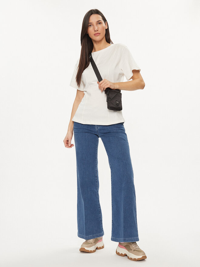 United Colors Of Benetton United Colors Of Benetton Majica 3BL0D106A Écru Regular Fit