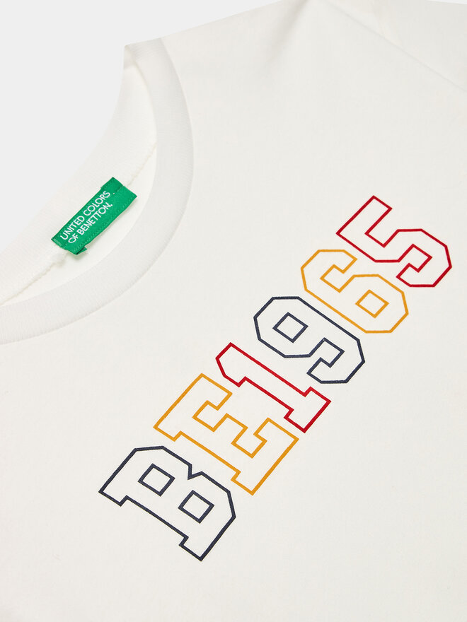 United Colors Of Benetton United Colors Of Benetton Camiseta 3I1XC10D6 Blanco Regular Fit