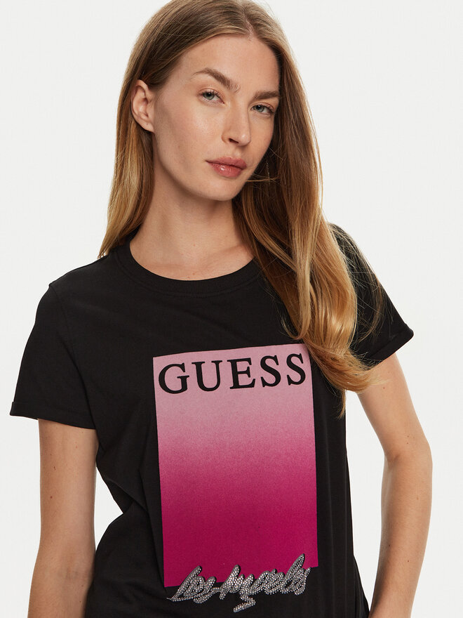 Guess Guess Camiseta W4BI30 JA914 Negro Regular Fit