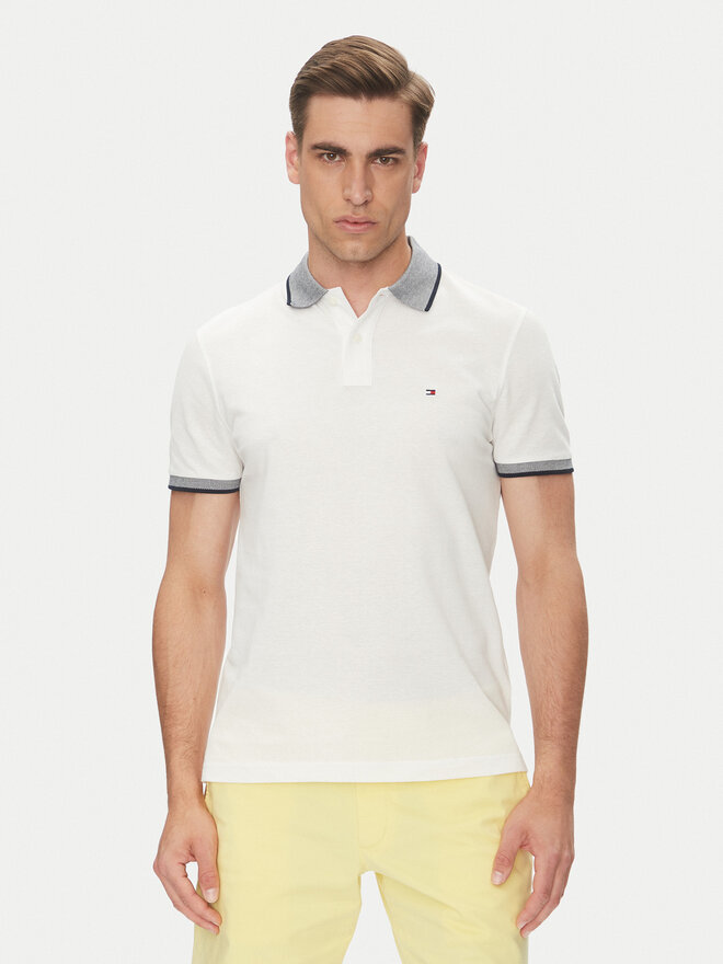 Tommy Hilfiger Tommy Hilfiger Pólóing MW0MW33140 Fehér Regular Fit
