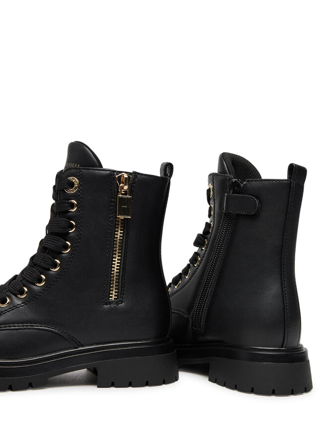 Tommy Hilfiger Schnürstiefeletten Tommy Hilfiger Lace-Up Bootie T3A5-33567-1351 M Schwarz