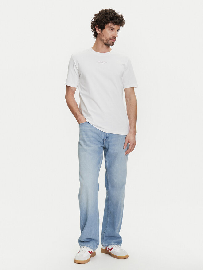 Marc O'Polo Marc O'Polo Marškinėliai B21 2012 51382 Balta Regular Fit