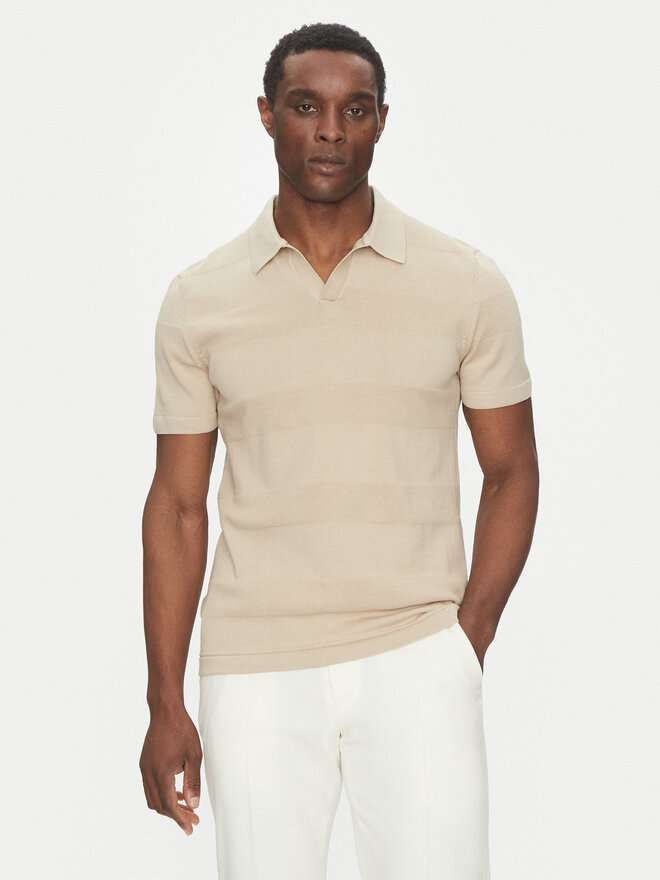 Hechter Paris Hechter Paris Poloshirt 65009 151808 Beige Regular Fit