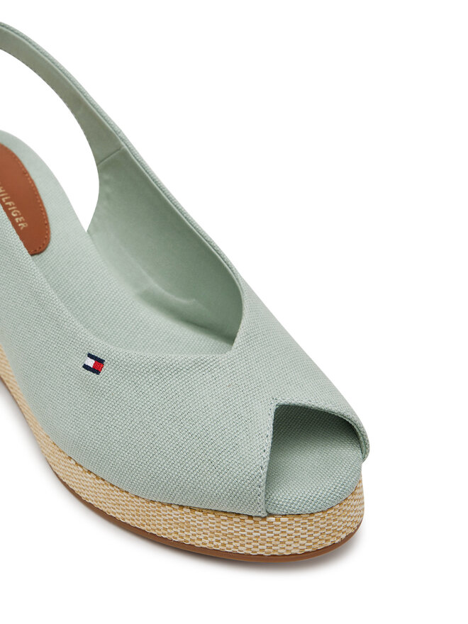 Tommy Hilfiger Espadryle Tommy Hilfiger Flag Mid Wedge Espad Slingback FW0FW08595 Błękitny