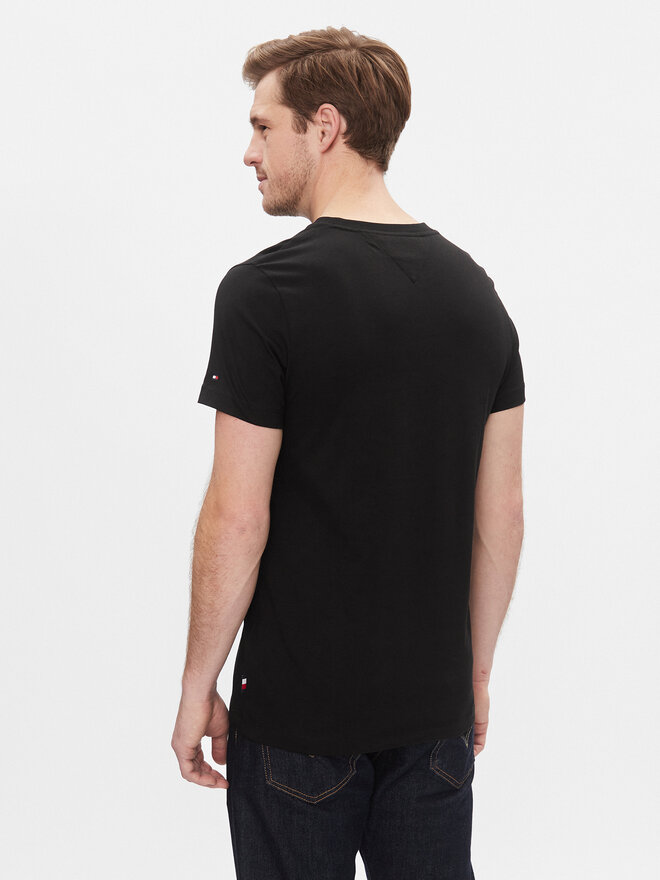 Tommy Hilfiger Tommy Hilfiger Camiseta Arch Varsity Tee MW0MW33689 Negro Regular Fit