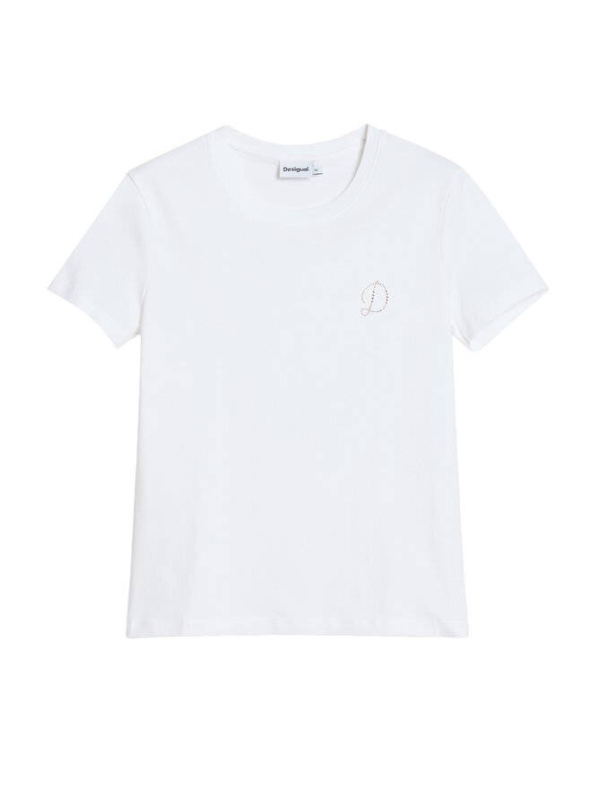 Desigual Desigual Camiseta Amber 25WWTK07 Blanco Regular Fit