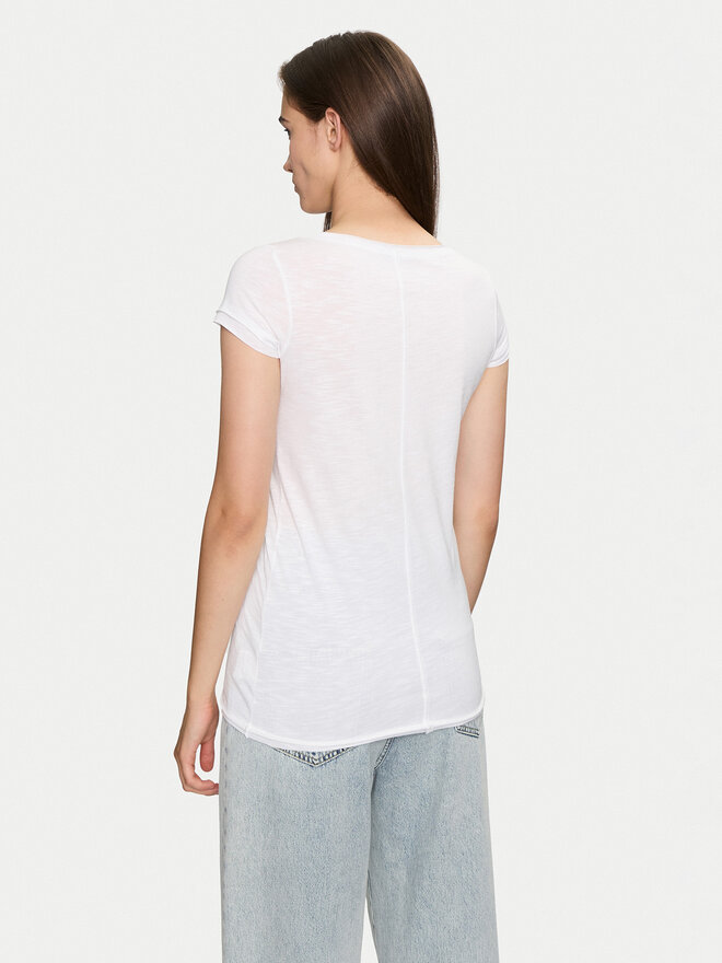 Sisley Sisley Camiseta 3TNHL4007 Blanco Regular Fit